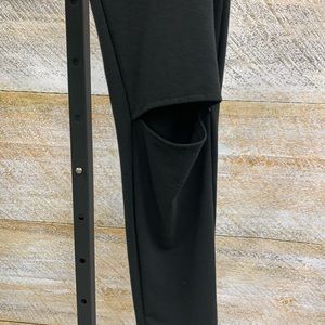 Open knee joggers by chaser, cotton blend knit